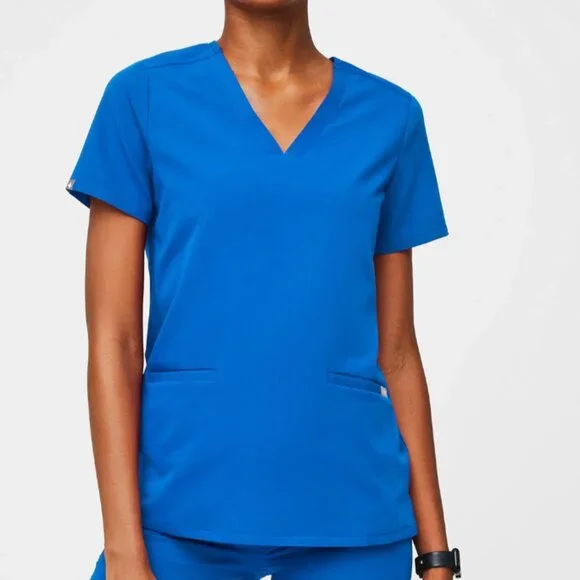FIGS Kasma 3 pocket scrub top, blue (M) NWT - Picture 1 of 4